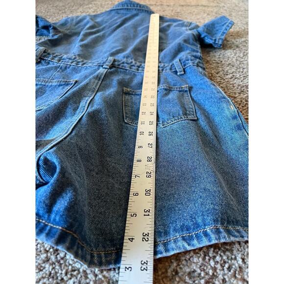 Lioness U Know What's Up Denim Romper, XL, Cotton, Australia, Jumpsuit, Shorts - Picture 8 of 10